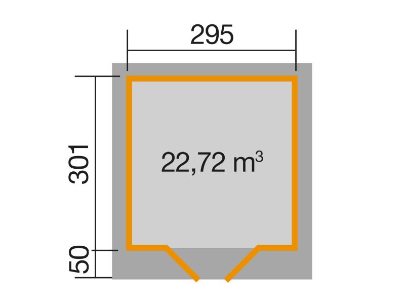 Weka Gartenhaus 126 Gr. 3 anthrazit