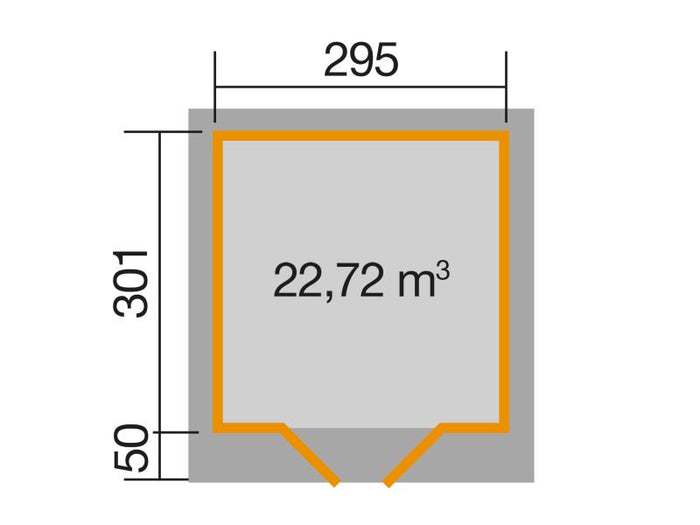 Weka Gartenhaus 126 Gr. 3 grau
