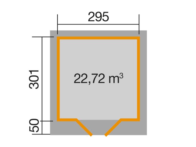 Weka Gartenhaus 126 Gr. 3 schwedenrot