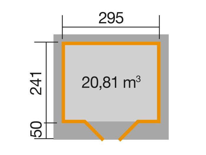 Weka Gartenhaus 126 Plus Gr. 2 anthrazit
