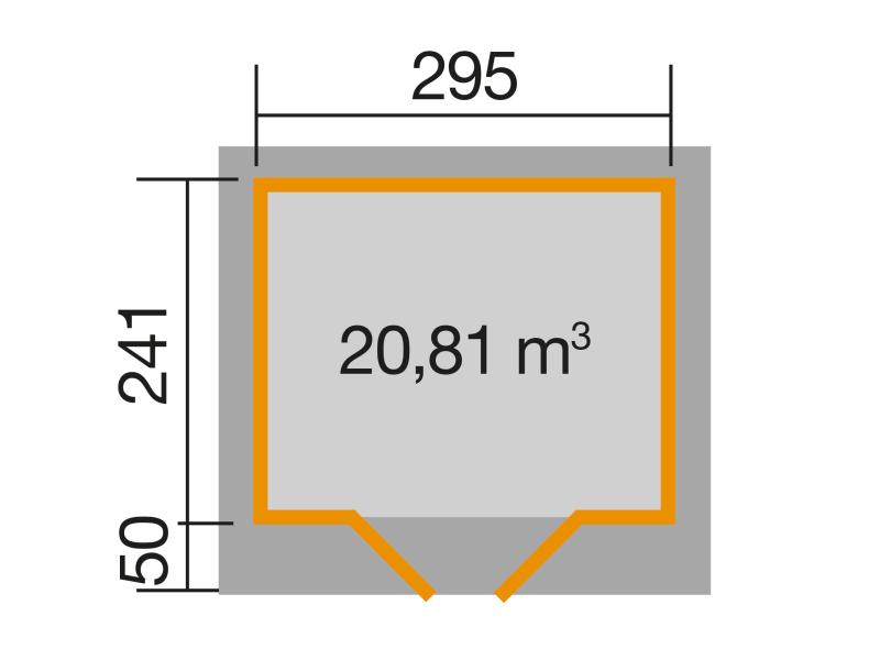 Weka Gartenhaus 126 Plus Gr. 2 grau