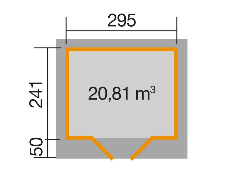 Weka Gartenhaus 126 Plus Gr. 2 natur