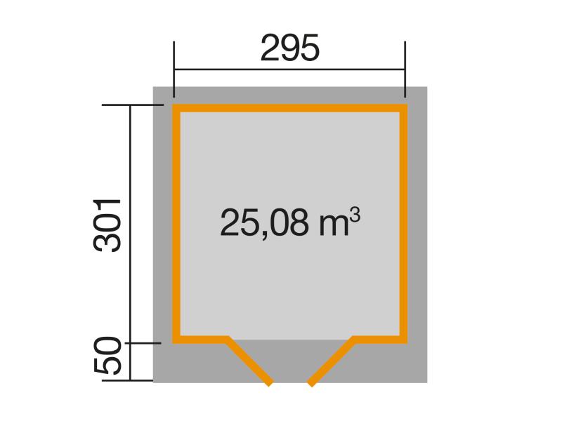 Weka Gartenhaus 126 Plus Gr. 3 in anthrazit