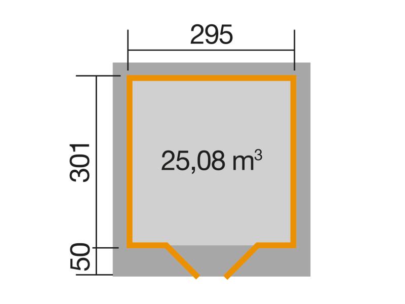 Weka Gartenhaus 126 Plus Gr. 3 natur