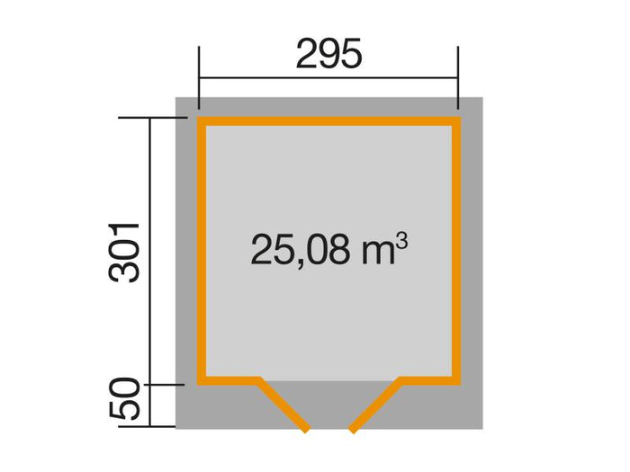 Weka Gartenhaus 126 Plus Gr. 3 natur
