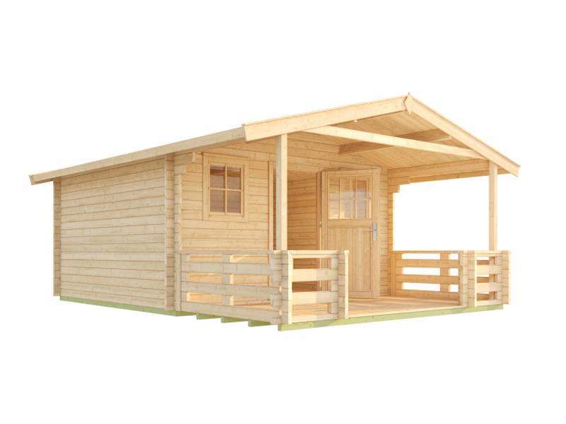 Weka Gartenhaus 135 Gr. 2 mit Vordach und Terrasse