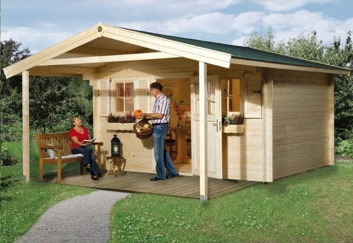 Weka Gartenhaus 135 Gr. 2 Vordach 200 cm