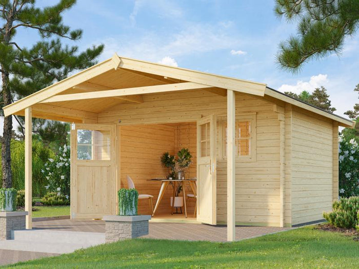 Weka Gartenhaus 136 Gr. 2 Vordach 200 cm