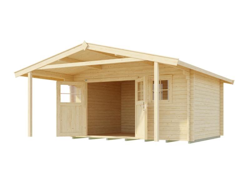 Weka Gartenhaus 136 Gr. 2 Vordach 200 cm