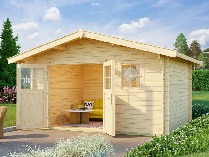 Weka Gartenhaus 136 Gr. 2 Vordach 60 cm