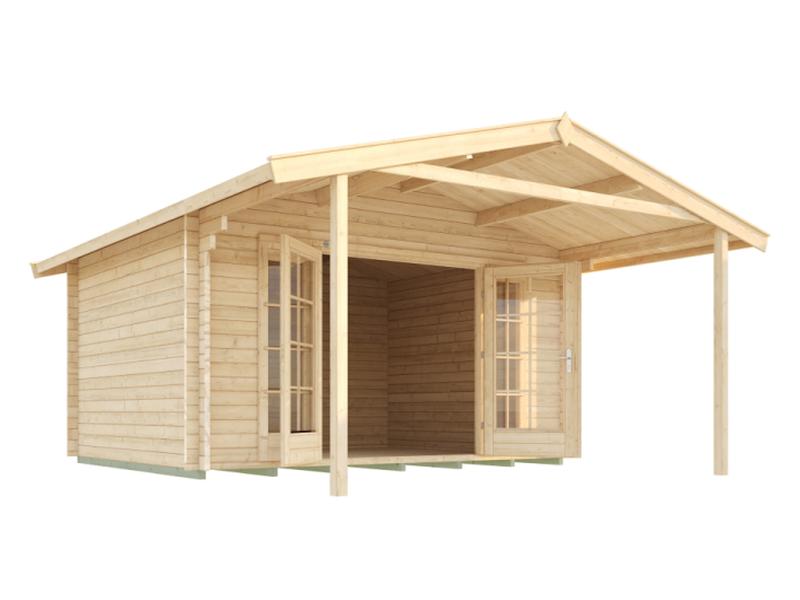 Weka Gartenhaus 137 Gr. 1 Vordach 200 cm