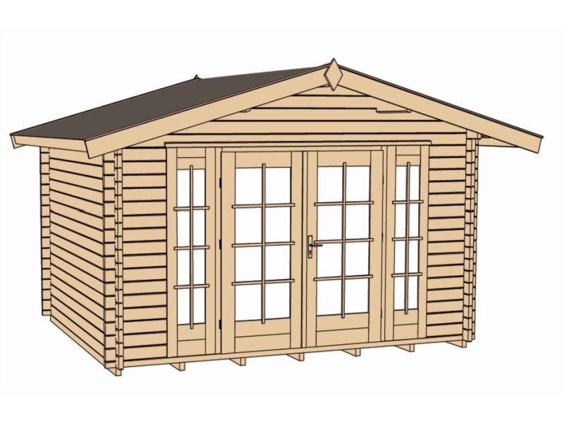 Weka Gartenhaus 137 Gr. 1 Vordach 60 cm