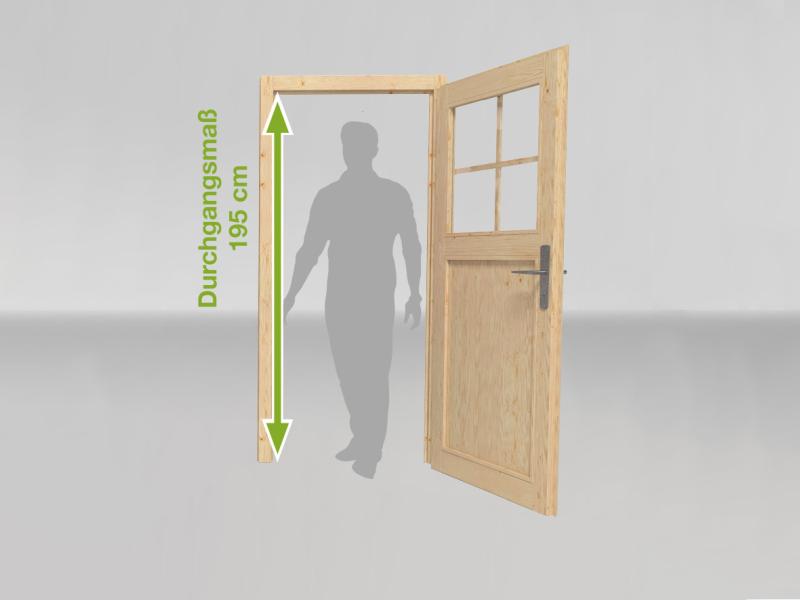 Weka Gartenhaus 138 Gr. 1 Vordach 60 cm