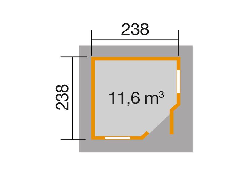 Weka Gartenhaus 149 5-Eck Gr. 1