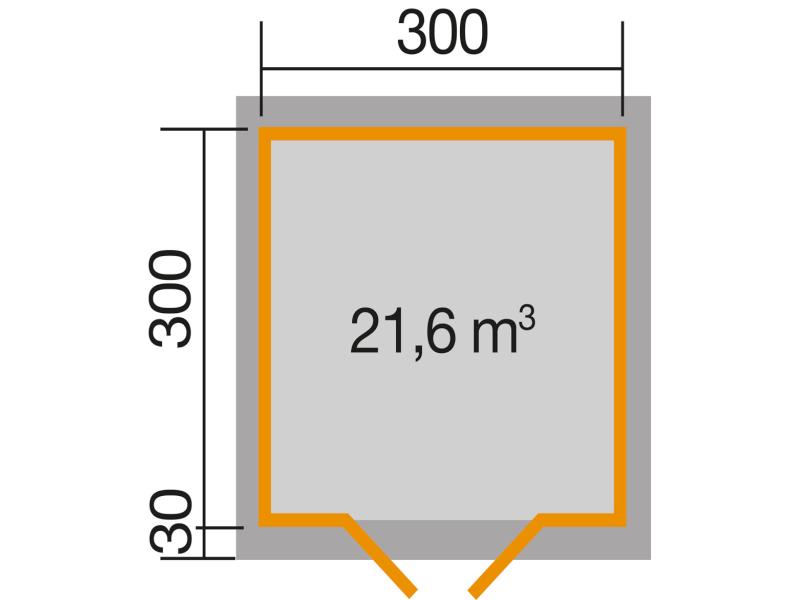Weka Gartenhaus 158 Größe 1 28 mm