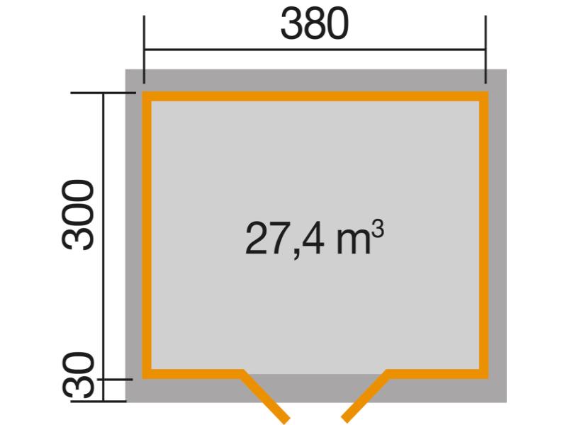 Weka Gartenhaus 158 Größe 2 28 mm