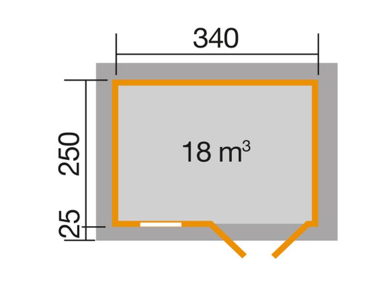 Weka Gartenhaus 163 Größe 1 28 mm