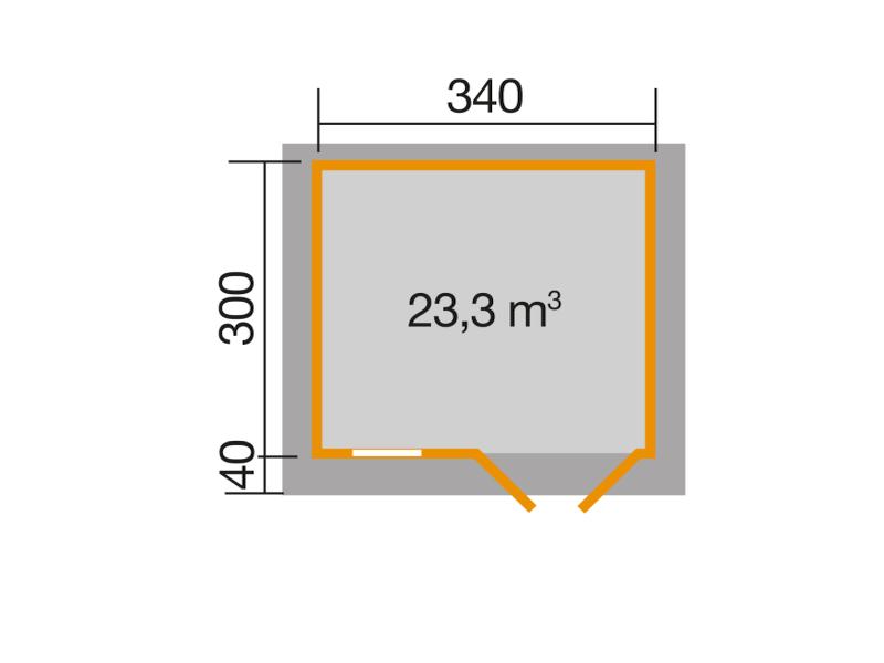 Weka Gartenhaus 163 Größe 2 28 mm