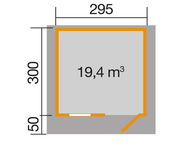 Weka Gartenhaus 170 Größe 3