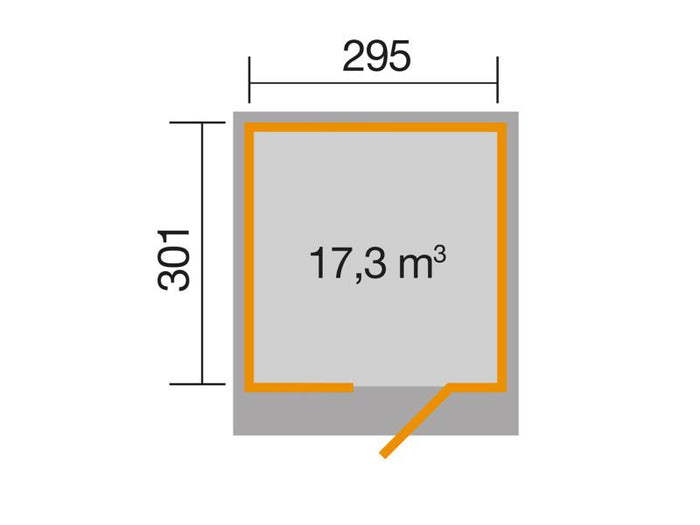 Weka Gartenhaus 171 Größe 2 28 mm natur