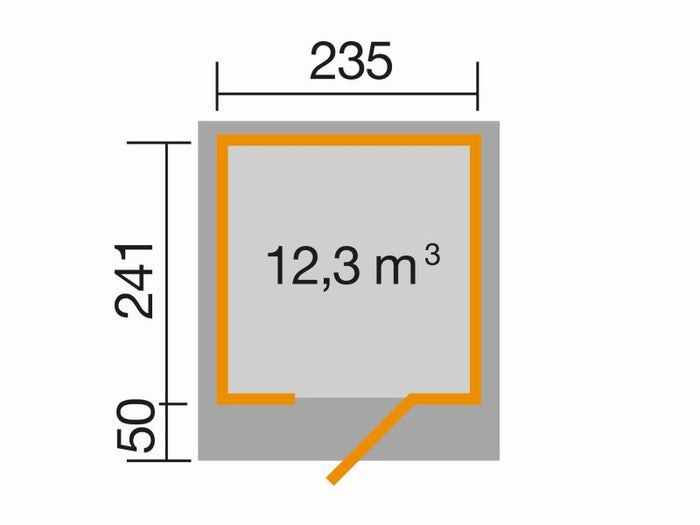 Weka Gartenhaus 172 Größe 1 grau