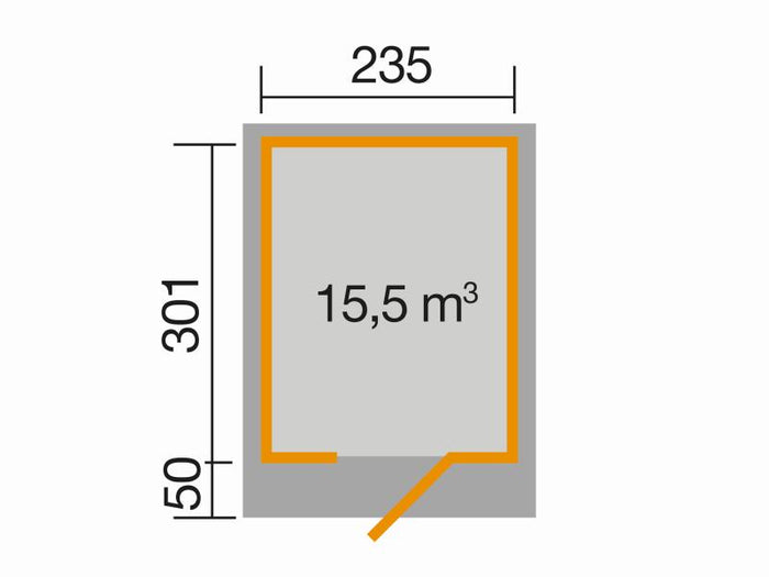 Weka Gartenhaus 172 Größe 2 schwedenrot