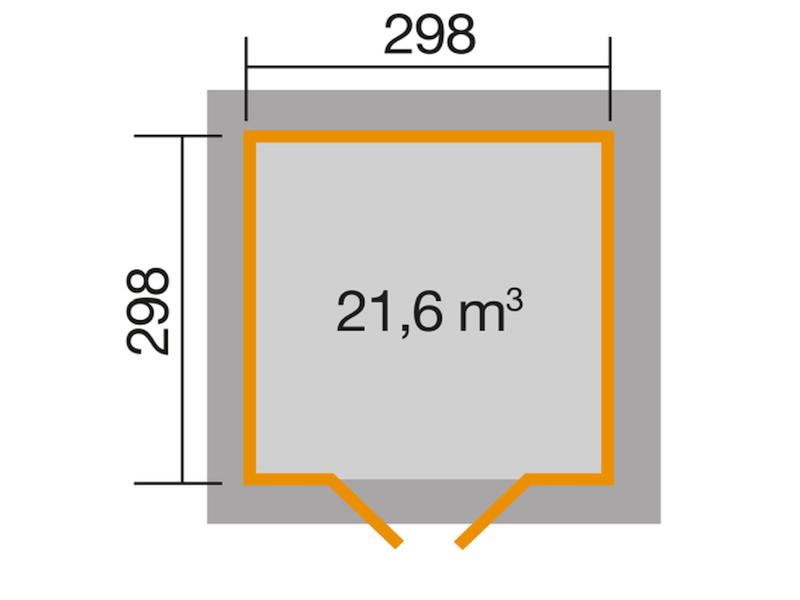Weka Gartenhaus 177 4-Eck Größe 2