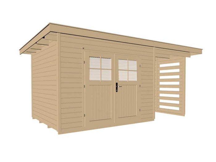 Weka Gartenhaus 179 A Größe 2 mit Anbau 150 cm