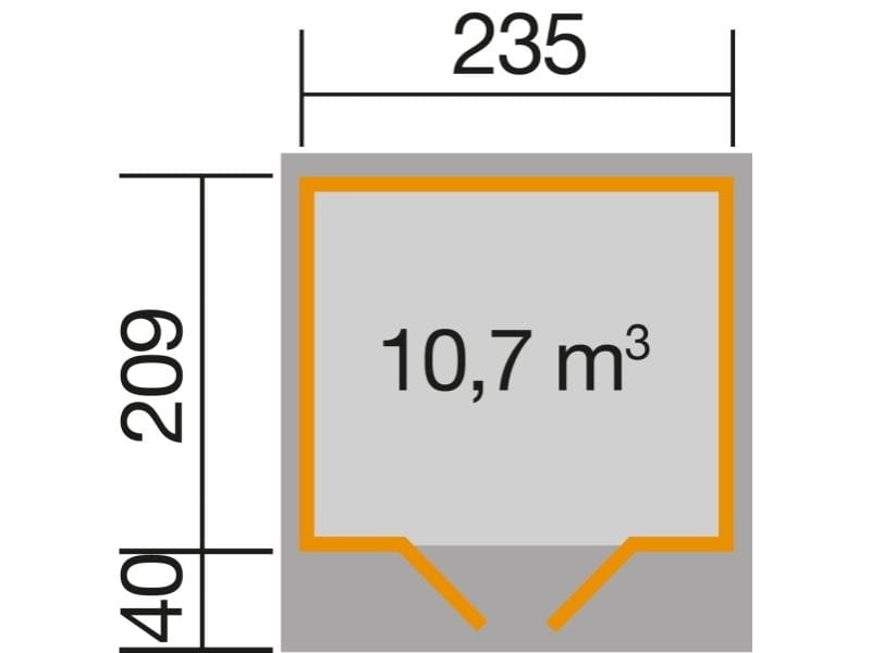 Weka Gartenhaus 179 Größe 1 in anthrazit