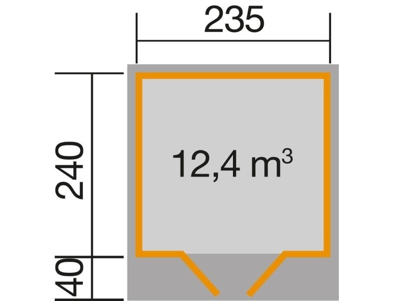 Weka Gartenhaus 179 Größe 2 in anthrazit