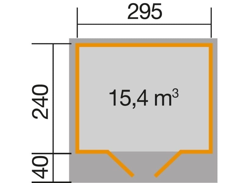 Weka Gartenhaus 179 Größe 3 in grau