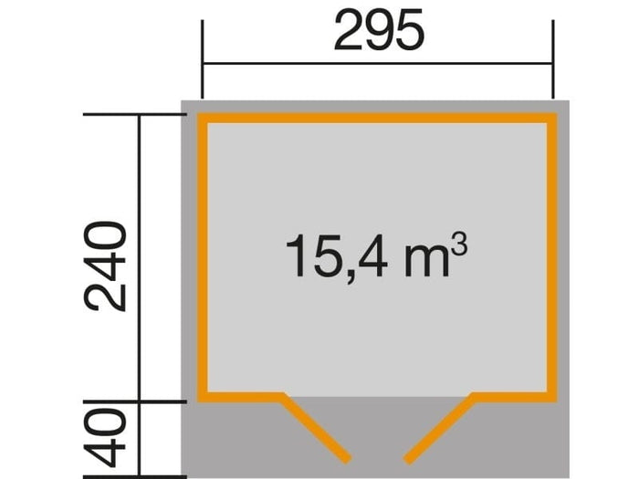 Weka Gartenhaus 179 Größe 3 in grau