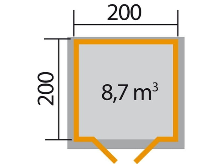 Weka Gartenhaus 209 Gr. 1 graphitgrau