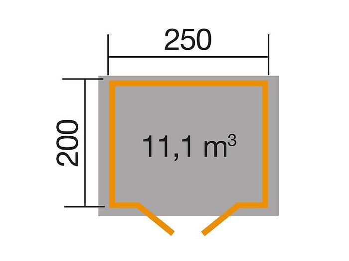 Weka Gartenhaus 209 Gr. 1,5 graphitgrau