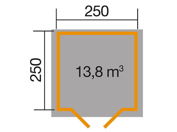 Weka Gartenhaus 209 Gr. 2 graphitgrau