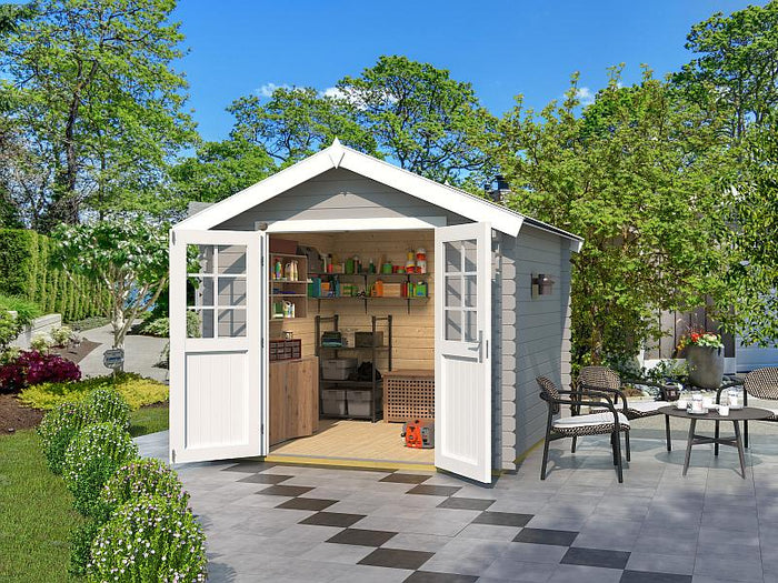 Weka Gartenhaus 209 Gr. 2 hellgrau