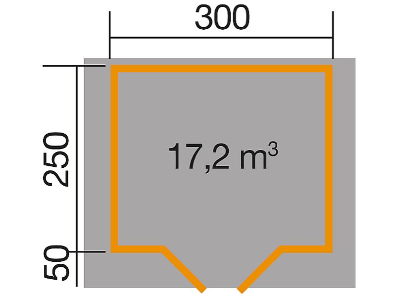 Weka Gartenhaus 209 Gr. 2,5 hellgrau
