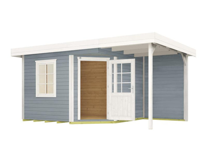 Weka Gartenhaus 213 Plus Gr 1 grau Anbau 150 cm