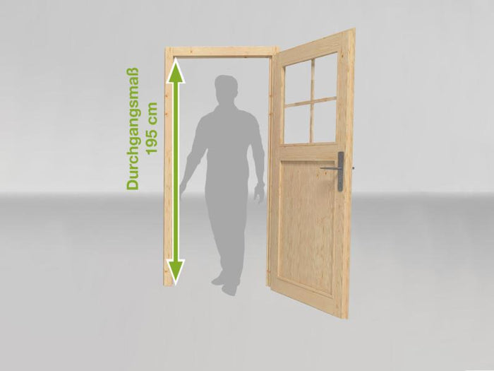 Weka Gartenhaus 213 Plus Gr 1 grau Anbau 150 cm