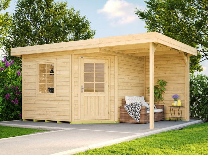 Weka Gartenhaus 213 Plus Gr 1 natur Anbau 150 cm