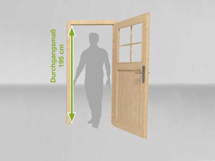 Weka Gartenhaus 213 Plus Gr 1 schwedenrot Anbau 150 cm