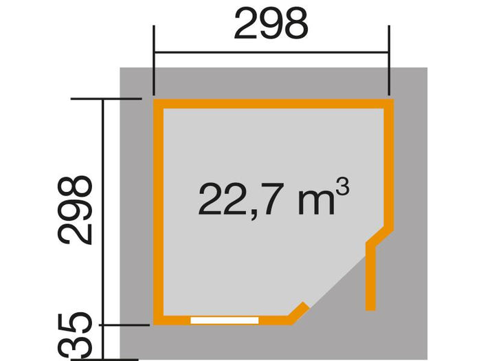 Weka Gartenhaus 213 Plus Gr 2 anthrazit