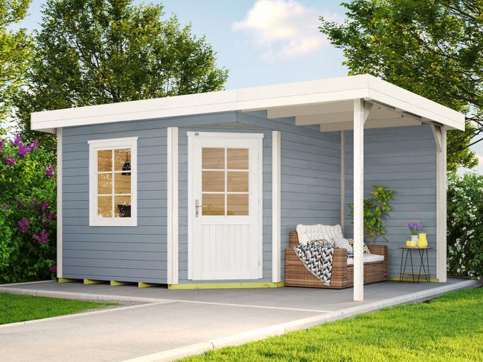 Weka Gartenhaus 213 Plus Gr 2 grau Anbau 150 cm