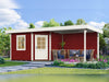 Weka Gartenhaus 213 Plus Gr 2 schwedenrot Anbau 300 cm