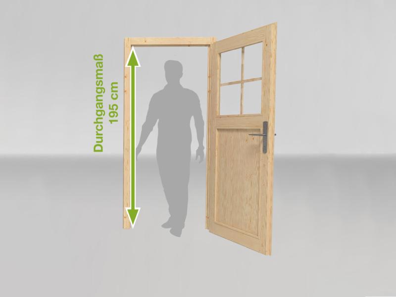 Weka Gartenhaus 213 Plus Gr 2 schwedenrot Anbau 300 cm