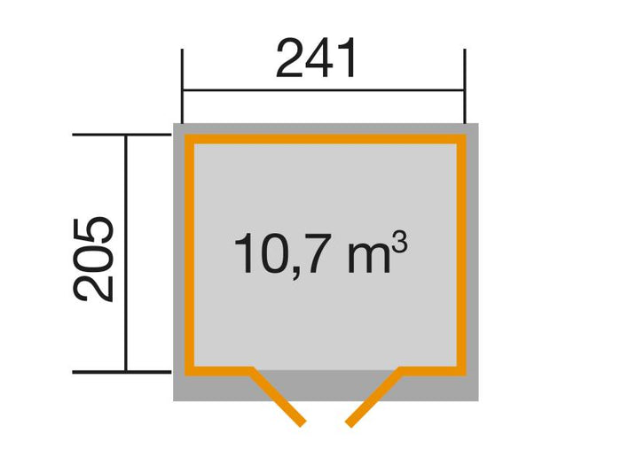 Weka Gartenhaus 218 Größe 1 anthrazit 28 mm