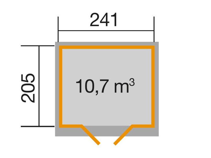 Weka Gartenhaus 218 Größe 1 mit Doppeltür 28 mm wekaLine natur