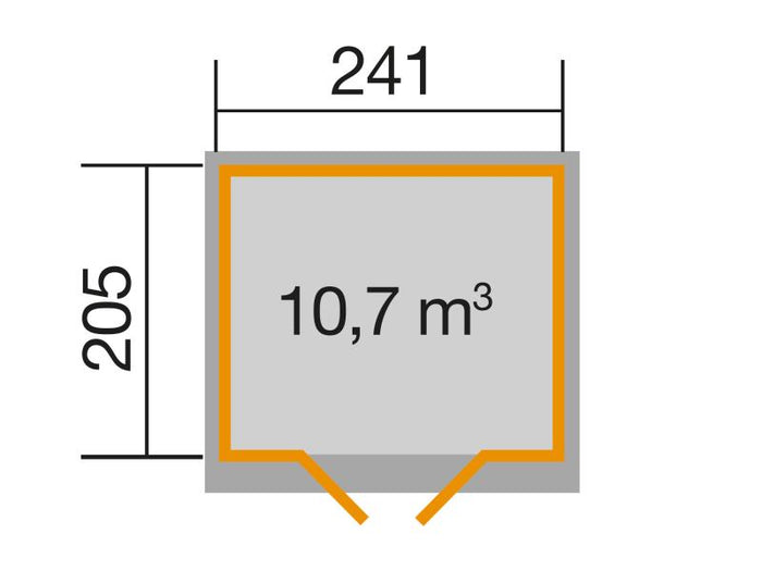 Weka Gartenhaus 218 Größe 1 schwedenrot 28mm