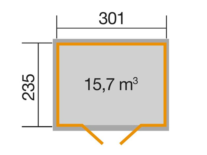 Weka Gartenhaus 218 Größe 3 anthrazit 28 mm