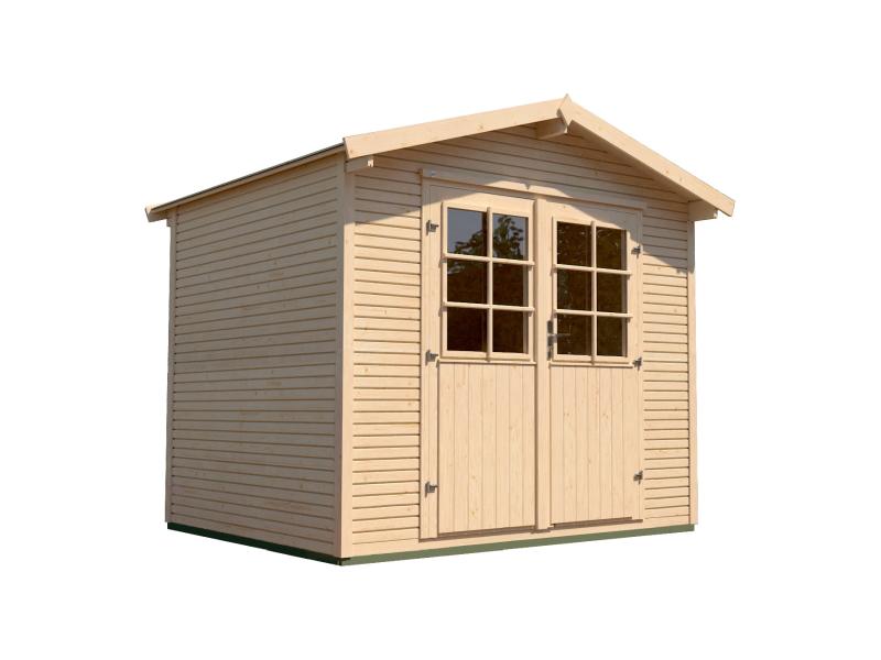 Weka Gartenhaus 218 Größe 3 mit Doppeltür 28 mm wekaLine natur
